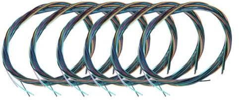 Set di Corde per Chitarra da 6 Pezzi, Corde per Chitarra in Nylon Colorato, 3 Corde Mercerizzate in Nylon Colorato, 3 Corde per Avvolgimento in Lega di Rame Rivestita Colorata,