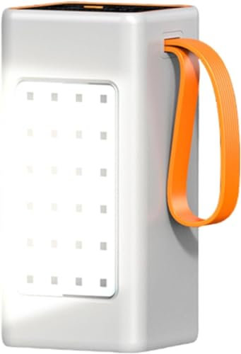 Power Bank 50000 Mah Stor kapacitet 66W Supersnabb laddning Bärbar utomhusmobil Power Bank, Vit, 50000mAh