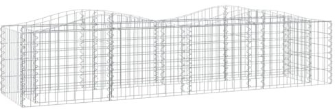 Makastle Lit Surélevé à Gabion Métal Galvanisé, Lit de Jardin Surélevé Jardinière à Gabion Bac à Fleurs Pot de Plantes pour Un Parterre de Fleurs/Plantes dans Le Jardin, 200x50x50 cm
