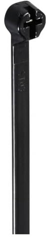 TRU COMPONENTS TC-12814192 Buntband 300 mm 4.8 mm Svart Med metalltunga, UV-väderstabiliserad 100 st