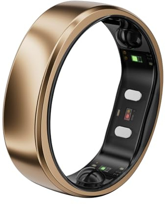 RingConn Gen 2 Air, Ultra-Thin AI Smart Ring, Size First with Sizing Kit, 10-Day Battery Life, Sleep/Heart Rate/Stress/Fitness Tracker, Compatible with Android & iOS - Size 13, Dune Gold