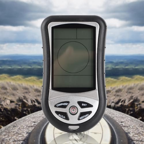 Naroote Electronic Compass Digital Altimeter for Hiking, Convenient to Carry, Precise Information for Outdoor Activities