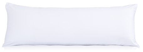 Evolive Ultra Soft Microfiber Body Pillow Cover/Pillowcases 21x54 with Hidden Zipper Closure (21x54 Body Pillow Cover, White)