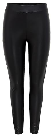 ONLY Womens Cool Coated Noos Leggings, Black, XL UK