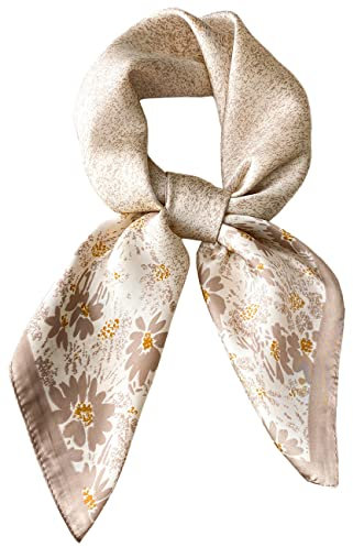 prinfantasy Schal Damen Seidenschals für Frauen Große Satin Quadrat Halstuch Seide Gefühl Haar Mode Kopftuch Schal 70 x 70 cm Bunte M070061