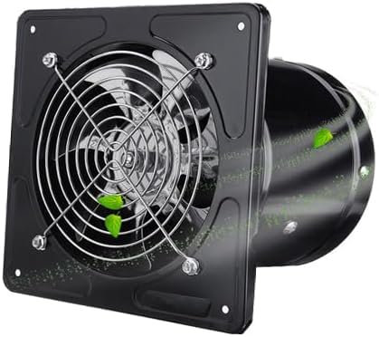 IGTOPS Ventilador de tubo axial de 100 mm de diámetro, ventilador de extracción, ventilador industrial para tubos, resistente al calor, para baño, inodoro, cocina, invernadero, tienda de campaña,