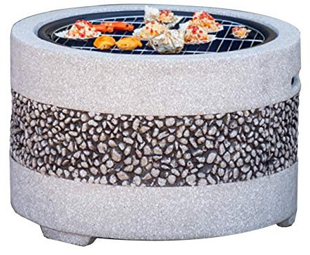 JFNHUTL Pozzo del Fuoco Esterno 55,5 cm/21,9 Kit Barbecue da Giardino, braciere da Giardino, caminetto da Campeggio, braciere a Legna da Esterno