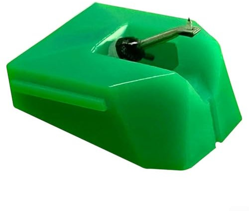 Honseadek VMN95E Aguja de repuesto para tocadiscos Audio Technica AT-LP120X, lápiz capacitivo con punta de diamante elíptica para una reproducción de sonido clara (verde)