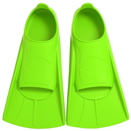 Pinne da nuoto per bambini, pinne corte per bambini, 100% silicone, pinne corte per nuoto, allenamento in acque libere, snorkeling, immersioni per ragazzi e ragazze, principianti, XXXS (24-26)