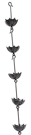 BESPORTBLE 1pezzi Catena per Pioggia da Giardino Catena per Pioggia per Grondaia da Balcone Realizzata in Lega di Alluminio di Resistente alla Corrosione e Arrugginimento per Decorativa