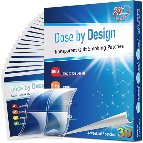 Nicotine Patches to Quit Smoking - Step 1 to Step 3 Flexible Nicotine Patch (4×7mg = 28mg) - Smoking or Vaping Quitting Aid - 30 Count