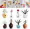 WDKXCN Mini Vase Magnets for Fridge, 8Pcs Cute Plant Mini Vase Fridge Magnets, Resin 3D Funny Fridge Accessories, Fridge Magnets for Kitchen & Office Metal Surfaces Decoration