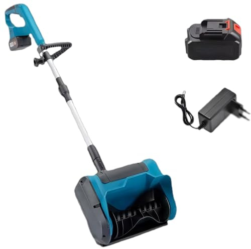 Sladdlös snöskyffel - 1200W 30cm elektrisk snöslunga, teleskopiskt justerbart handtag för uteplatser, gångvägar, gårdar