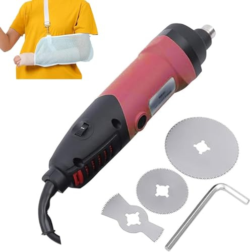 Elektriska gipsskärare – ortopedisk gipsskärmaskin med 3 blad, aluminiumlegering konstruktion, professionellt ortopediskt verktyg