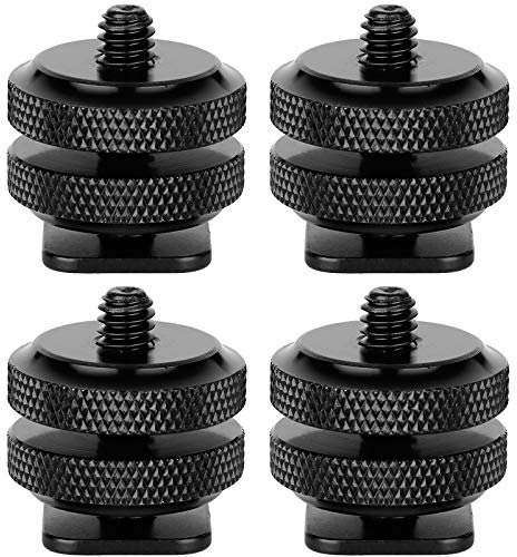 ChromLives Kamera Blitzschuhhalterung Blitzschuhadapter mit 1/4 20 Stativschraube Blitzschuhhalterung Monitorhalterung