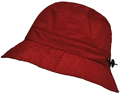 TOUTACOO, Bob Imperméable en Nylon repliable dans sa poche intégrée, Chapeau de pluie, Rouge, Taille unique 57/58cm Max