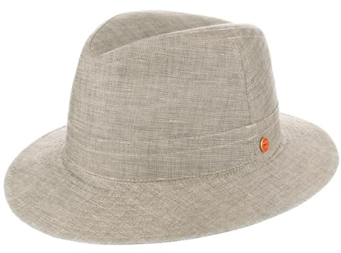 Mayser Savona Travellerhut Stoffhut UV-Schutz Handmade Made in EU Damen Herren Frühling Sommer beige-meliert 58 cm