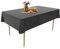 Puricon 6 Stück Einweg Tischdecke aus Kunststoff 137 x 274 cm, Premium Rechteckige Tischabdeckung Gartentischdecke für Gastronomie, Feste, Party, Hochzeiten oder Haushalt -Schwarz