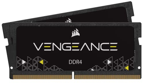 Corsair Vengeance SODIMM 32GB (2x16GB) DDR4 3000MHz CL18 Memoria per Laptop/Notebook (Supporto Processori Intel Core i5 e i7 di Sesta Generazione), Nero