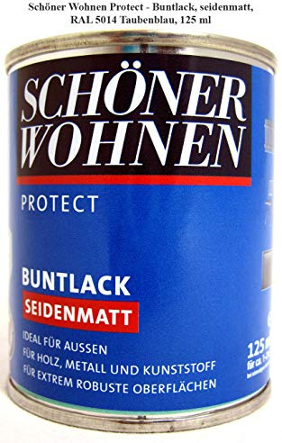 Protect Buntlack 125 ml, RAL 5014 Taubenblau seidenmatt, Alkydharzlack