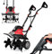 RELAX4LIFE Motobineuse Électrique 1500 W à 400 RPM, Motobineuse avec Profondeur Travail 22 CM, Largeur 43 CM et 6 Lames, Poignée Pliable et Bouton de Sécurité pour Jardin (1500W)