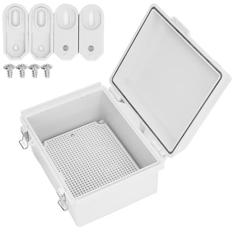 220 * 170 * 110mm Junction Box, IP67 Waterproof Dustproof Heat Resistant ABS Electrical Junction Case Lockable Enclosure Cable Connector Unit, For Outdoor Instruments Wiring Protection