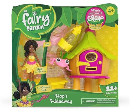 My Fairy Garden - Hop's Hideaway - Magical Toy Playset - Plant Seeds, Fairy Doll & Pet Frog Accessory - Grow & Play in Nature - for Kids Ages 4 and Up