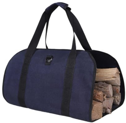 WYFDMNN Fireplace Firewood Storage Bag Tote Holder Waterproof Wooden Outdoor, Water Resistant Firewood Carrying Bag Sturdy Wood Holder Carrying Bag Firewood Bag,D