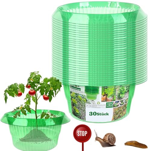 Smaxcn 30 stück Schneckenschutzring - Natürlicher Schneckenschutz für Salat und Kohl