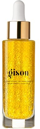 Gisou Honey Infused Hair Repair Serum – Strengthens & Seals Split Ends with Mirsalehi Honey & Plant-Based Keratin, Heat & UV Protection, 1 Fl Oz