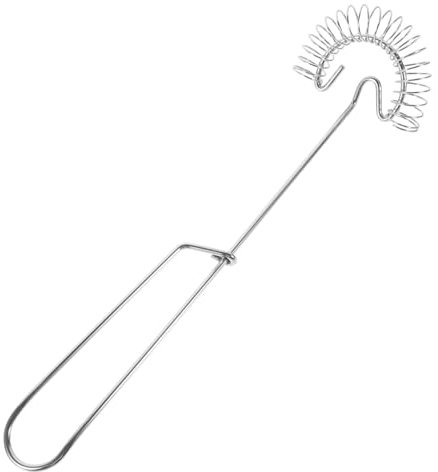 Cabilock Batidor Manual De Acero Inoxidable Para Huevos Diseño Espiral Con Cabeza De Resorte Ergonómico y Fácil De Limpiar Para Mezclar Leche y Salsas Cocina Doméstica
