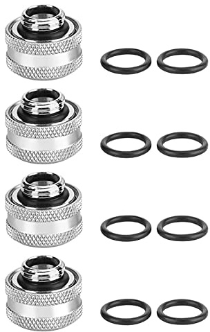 Ausla Raccordo di Compressione per Rigidi con Raffreddamento Ad Acqua, Connettore per per Ottone da 14 Mm di Diametro Esterno, con Anelli di Tenuta, Certificato ROHS, Opzioni (sliver)