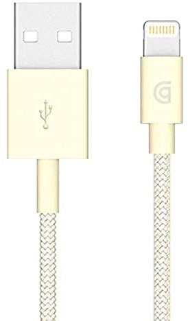 Griffin Accessories Brand Model Charge/Sync Braided Cable with Lightning Connector 1M - Gold