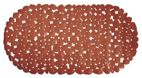 MSV Tapis antidérapant Fond de Baignoire PVC 39x99 Terracotta