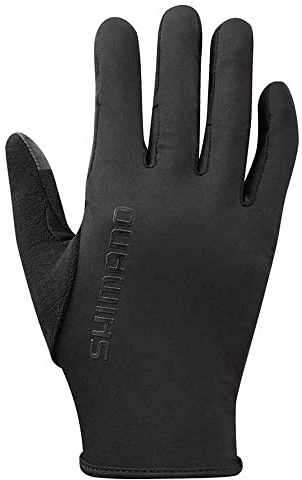 SHIMANO Gants de Course Coupe-Vent Unisexe Noir Taille L