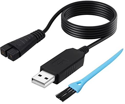 Charger Replacement for Panasonic Shaver ER-GB42-K, Charging Cable for Beard Trimmer, with Cleaning Brush