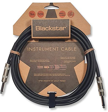 Blackstar 1.5m (5ft) Instrument Cable Straight ¼” Jack to Straight ¼” Jack, for Bass/Electric Guitar/Electro-Acoustic/Keyboard/Amp