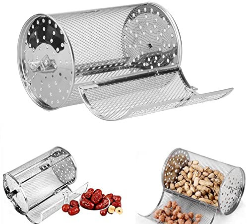 Cesta De Freidora De Aire Para Horno, Cesta Giratoria De 360 ​​grados, Herramienta Para Hornear De Acero Inoxidable Para Cocina, Accesorios Para Horno Eléctrico, 4,7x4,7x7,1 Pulgadas