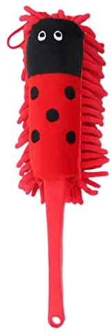 Spazzola per in Microfibra Spazzola per la Pulizia della Polvere Lavabile Spazzola per Bambini per Cucina, Rosso