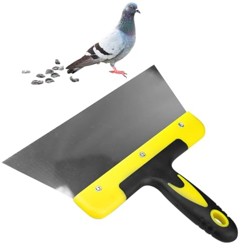 Cunguv Large Pigeon Droppings Scraper Bird Poop Remover Stainless Steel Bird Droppings Cleaning Scraper