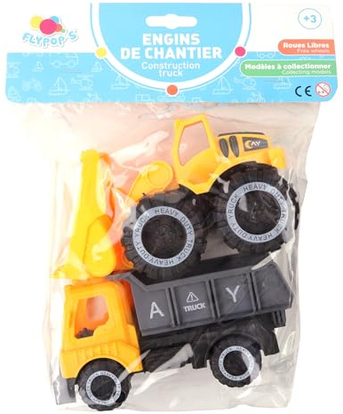 ENGINS DE CHANTIER - Camion Edile - Veicoli di Intervento - 022773 - Modello Casuale - Plastica - 1/24 - Veicolo a Ruote Libere - Lavori - Giocattolo per Bambini - A partire dai 3 anni