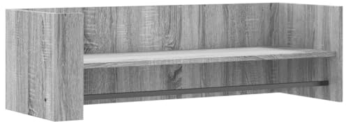 vidaXL Vägghylla grå sonoma 100x35x30,5 cm konstruerat trä, väggförvaring, kubhylla, bokhylla, förvaringshylla, kubhyllor, bokhyllor, svävande hylla