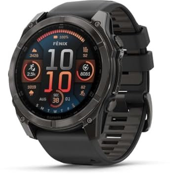 Garmin Amoled Smartwatch Fenix 8-51 MM | Premium Sports Watch with Built-in LED Flashlight, Speaker and Microphone | Upto 29 Days of Battery Life in Smart Watch Mode
