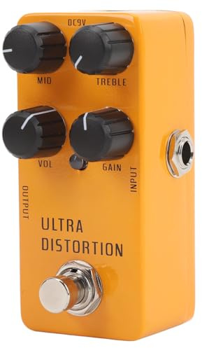 Pedale Distorsore per Chitarra Elettrica, Pedale per Chitarra Distorsore Ad Alto Guadagno per con Effetto con Pad in Gomma Antiscivolo Effetto