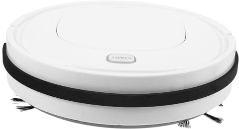 MAGICLULU Robot Automatique Balayeur Aspirateur Blanc 28x28x6,5 Cm En Plastique Haute Performance Capteur De Poussière, Nettoyage Sous Vide Pour Sols Plats Et Tapis, Usage Domestique Quotidien