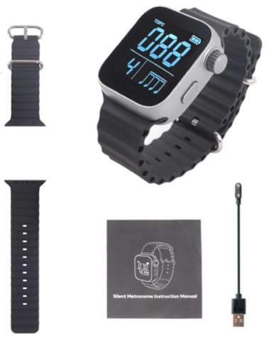 CTDWNT Metronom Uhr, tragbar, vibrierendes Metronom, 40–240 BPM, intelligente Instrumente, Puls-Gitarren-Uhr, Klavier, für alle Beat Dr. Counting