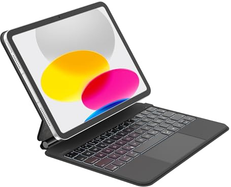 Belkin Pro Tastatur mit Hülle für iPad 10 Generation 10,9 Zoll mit magnetischem Ständer, Multi-Gesture-Steuerung, Befestigung des Apple Pencil, QWERTZ, Multimedia-Tasten, Tastatur für iPad 10,9