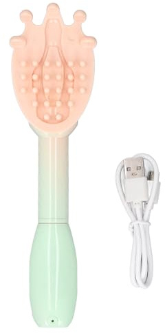 Rastreador trasero eléctrico de 45 cm, rascador de retroceso telescópico con una herramienta de alivio de picazón telescópico portátil de vibraciones con masaje ergonómico para el (Black) (Gradient)