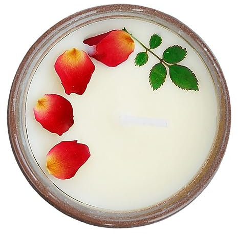 DEARMAMY 1pezzi Candela Soia Elegante Confezione Per Matrimoni Anniversari e Brucia Uniformemente Fragranza Avvolgente