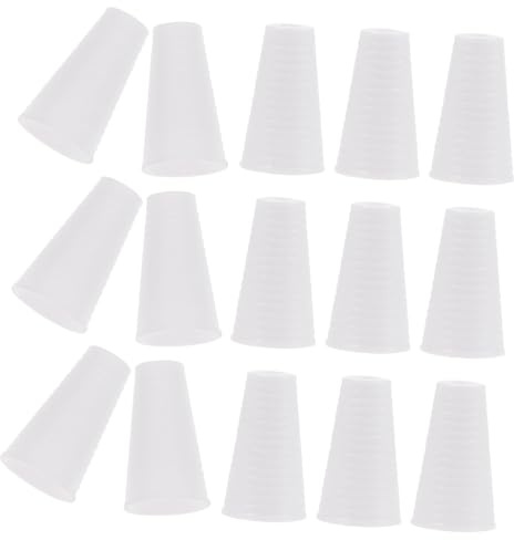 BIUDECO 15pezzi Pomelli per Cordino Tende Color Bianco in Plastica Nappe di Cordino per Tende Rullo e Veneziane Accessori per Corde di Finestra Piccoli Pendenti Decorativi